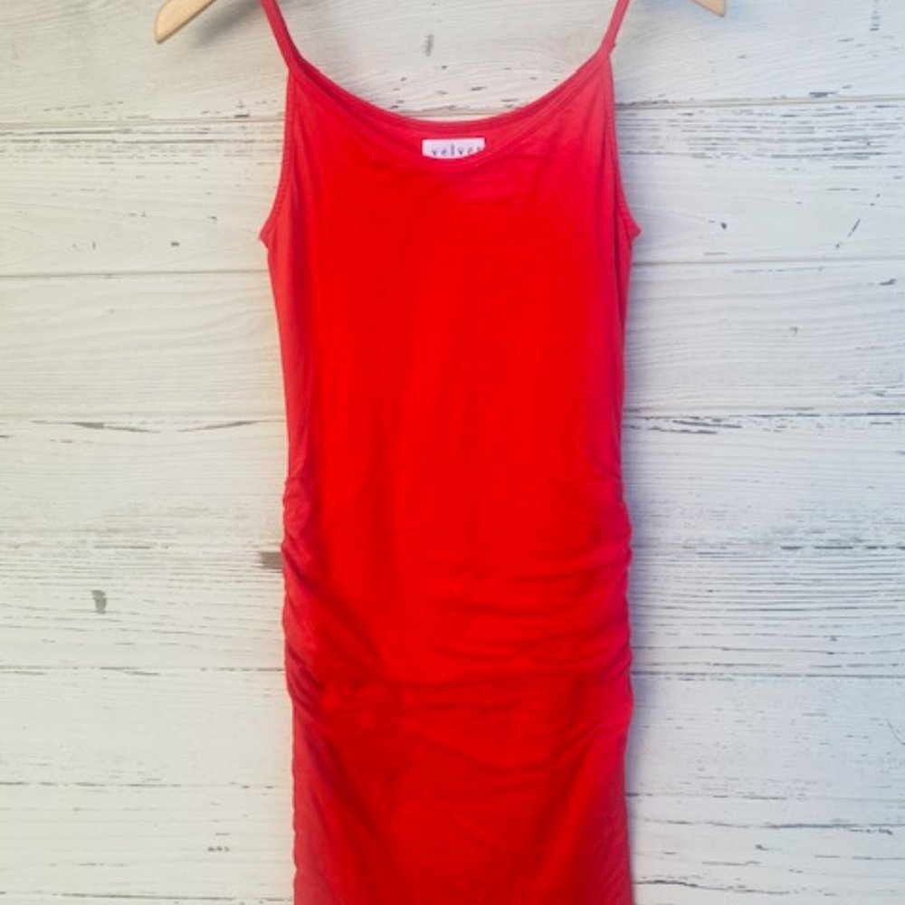 Velvet by Graham & Spencer, Red Cotton Jersey Dress